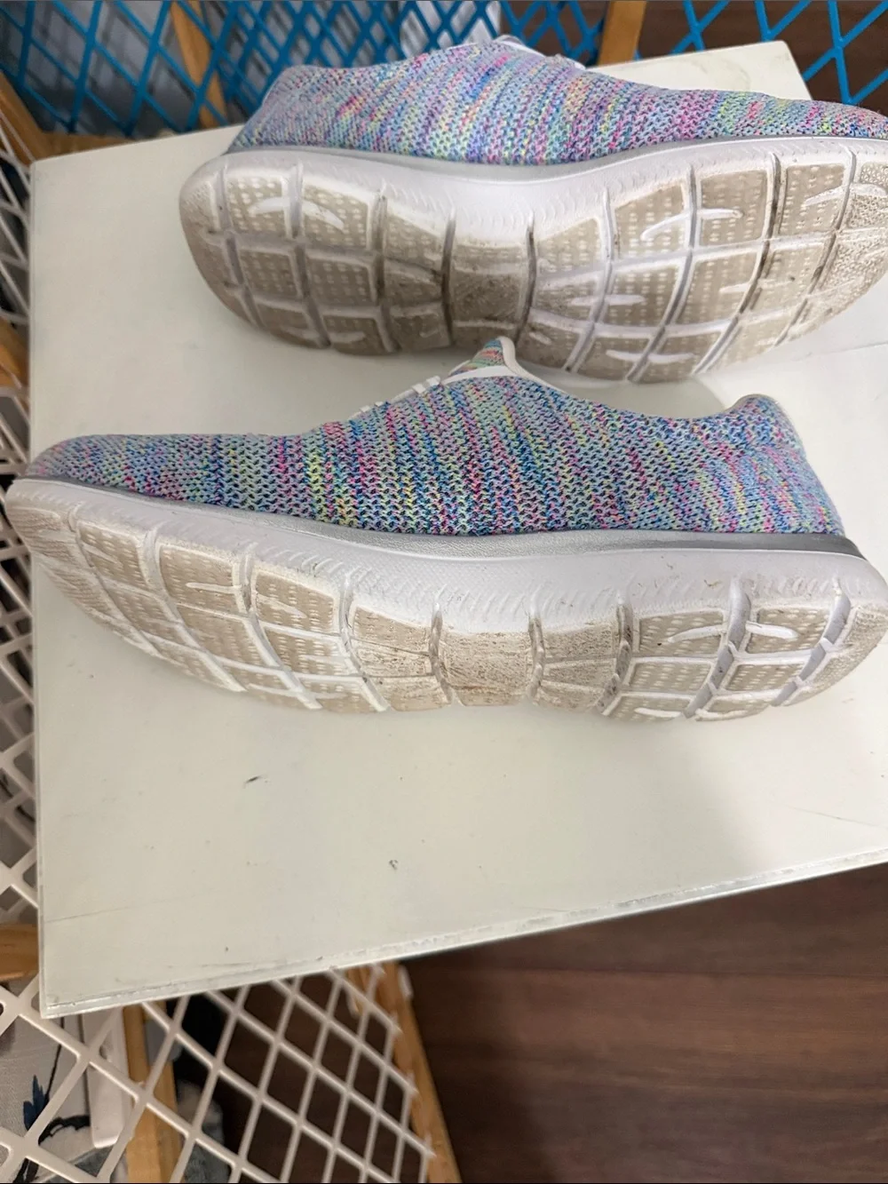 Skechers Women's Multicolor Knit Slip-On Athletic Sneakers